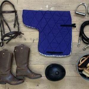 Solid Purple English Saddle Pad - 44” x 22”